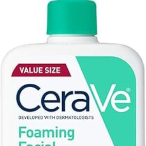 CeraVe Foaming Facial Cleanser, Daily Face Wash for Oily Skin with Hyaluronic Acid, Ceramides, and Niacinamide, Fragrance Free, 16 Fluid Ounce