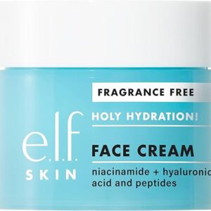e.l.f. SKIN Holy Hydration! Face Cream, Fragrance Free, Smooth, Non-Greasy, Lightweight, Nourishing, Moisturises, Softens, Absorbs Quickly, Suitable For All Skin Types