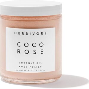 HERBIVORE In-Shower Moisturizer and Exfoliating Body Scrub with Virgin Coconut Oil and Shea Butter, Plant-based, Vegan, Cruelty-Free