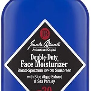 Jack Black Double Duty Face Moisturizer SPF 20 Sunscreen Face Moisturizer for Men, Mens Face Moisturizer, Mens Face Lotion, Face Lotion for Men, Mens Lotion SPF, Gifts for Men