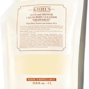Kiehl's Grapefruit Liquid Body Cleanser, Gentle and Refreshing Foaming Body Wash, Aromatic Bath and Shower Experience, Maintains Moisture, Smooths Skin, Conditions, and Hydrates