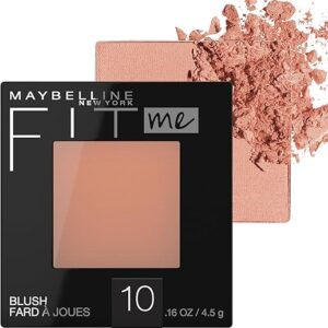 Maybelline Fit Me Blush, Lightweight, Smooth, Blendable, Long-lasting All-Day Face Enhancing Makeup Color, Buff, 1 Count