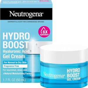 Neutrogena Hydro Boost Skincare Set, Hydro Boost Fragrance Free Gel Cream Face Moisturizer, 1.7 fl oz, & Trial Size Hydro Boost Fragrance Free Hydrating Gel Facial Cleanser, 0.5 fl oz