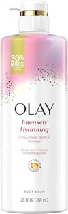 Olay Cleansing & Nourishing Body Wash for Women with Vitamin B3 and Hyaluronic Acid, Younger & Healthier Looking Skin, Fast Absorbing Formula, 26 fl oz