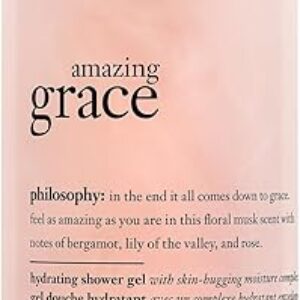 philosophy amazing grace hydrating bath & shower gels - efficiently cleanses, soothes & comforts dry skin - vegan formula