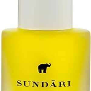 SUNDARI Chamomile Eye Oil - 0.3 Fl Oz, Natural Dark Circle Treatment, Anti-Aging, Wrinkle Reduction, Brightens, Nourishes, Smooths Under-Eye, Dropper