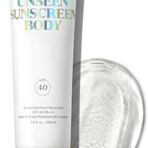 Supergoop! Unseen Sunscreen Body SPF 40 - Invisible Sun Protection - 3.4 fl oz - Weightless & Scentless - Water & Sweat Resistant - For All Skin Types